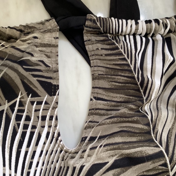Tommy Bahama halter Keyhole Neck Swimsuit - Picture 3 of 6